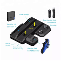 PS4 Pro Slim Support Vertical Vitrine Ventilateur De Refroidissement Contrôleur Chargeur Dock De Charge pour Play Station 4 PS 4 PS VR Console