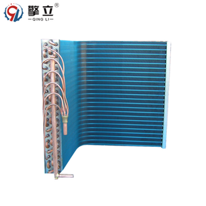 Serpentina evaporatore a L TP2 in rame con alette in alluminio idrofile blu per <span class=keywords><strong>condizionatore</strong></span> split, scambiatore di calore per refrigerazione - Product Image 1