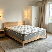 Matelas hybride Queen Size en mousse à mémoire de forme durable avec ressorts ensachés individuels, fermeté moyenne, enroulable en boîte pour chambre à coucher et mobilier de maison