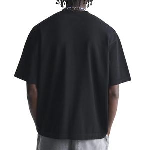 T-shirt unisexe de luxe à épaules tombantes, coupe ample et carrée, 100% coton, grammage lourd, vierge, personnalisable avec logo - Product Image 4