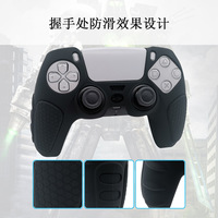 Étui en gel de silicone épaissi amélioré pour manette PS5 - Absorption des chocs, résistant aux rayures, anti-traces de doigts, excellente adhérence