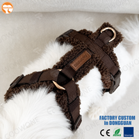 Arnés para perro con LOGO personalizado de fábrica, correa para perro, arnés en Y tipo chaleco, ajustable, antipull, conjunto de chaleco para perro Sherpa, conjunto de arnés para cachorro