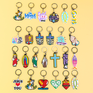 Bán buôn tùy chỉnh mới đến Tôn Giáo Móc khóa phong cách độc đáo nhiều chủ đề Quà Tặng tùy chỉnh PVC 2D keyrings - Product Image 2