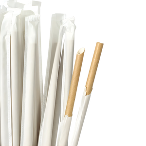 Health-Friendly Disposable Eco - Friendly Brown Natural Kraft Paper <b>Straws</b> for Cold <b>Drinks</b> - Product Image 1