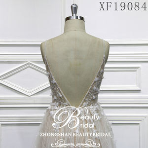 Robe <span class=keywords><strong>de</strong></span> mariée civile avec photo réelle <span class=keywords><strong>de</strong></span> couleur ivoire clair pour la mariée - Product Image 6