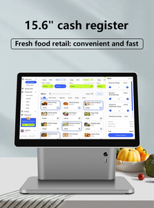 Mới nhất 15.6 ''Win 10/11 All-in-One <span class=keywords><strong>POS</strong></span> thiết bị đầu cuối <span class=keywords><strong>POS</strong></span> máy màn hình kép thanh toán kiốt NFC tiền mặt đăng ký Hệ thống thanh toán thiết bị đầu cuối - Product Image 4