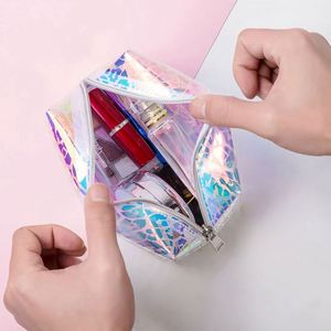 Pochette de maquillage transparente à effet laser, écologique, en TPU holographique, imperméable, pour femmes - Product Image 4
