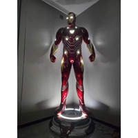 Collection personnalisée de figurines en cire d'artisanat en résine grandeur nature des célèbres personnages de films Marvel Iron Man
