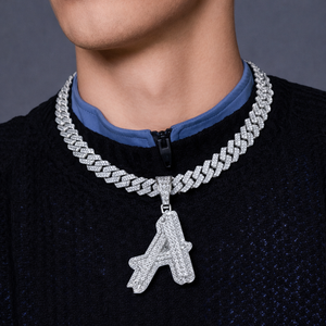<span class=keywords><strong>Collana</strong></span> <span class=keywords><strong>con</strong></span> Ciondolo Lettera A-Z <span class=keywords><strong>in</strong></span> Moissanite VVS, <span class=keywords><strong>Argento</strong></span> <span class=keywords><strong>925</strong></span> Placcato Platino, Gioielli Personalizzati <span class=keywords><strong>con</strong></span> <span class=keywords><strong>Nome</strong></span>, Vendita all'Ingrosso - Product Image 4