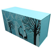 Boîtes cadeaux rectangulaires en carton personnalisées de luxe, recyclées, uniques, avec impression de ruban magnétique, logo en relief, laminage mat