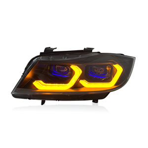 Conjunto de Faros Delanteros LED para <span class=keywords><strong>BMW</strong></span> Serie <span class=keywords><strong>3</strong></span> 2005-2012 E90, Luces de Circulación Diurna con Flujo de Agua y Señal de Giro - Product Image 4