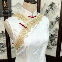 Bande de dentelle tressée brodée de sequins LEIXUSI, style ethnique traditionnel, pour accessoires de vêtements et projets DIY faits main
