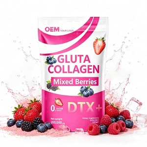 Boisson en gros sous marque privée Gluta Collagen DTX, poudre de collagène à la canneberge, poudre de collagène au glutathion, boisson en poudre de peptides de collagène pour la beauté - Product Image 1