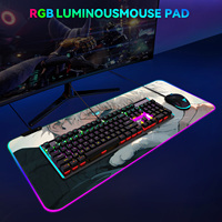 FLAME SNAKE Cartoon Series Anime japonais imprimé Image personnalisée RGB tapis de souris, tapis de souris Gaming RGB 40x90cm