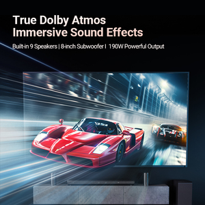 <span class=keywords><strong>5.1</strong></span>.2 CH Dolby Atmos ซาวด์บาร์ลำโพงไร้สาย, ซับวูฟเฟอร์และลำโพงด้านหลัง195W ระบบเสียงเบสลึกสำหรับทีวี - Product Image 2
