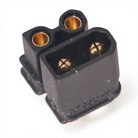 Conector Amass XT30U Negro, Enchufe de Baja Resistencia Chapado en Oro de 2 mm para Dron FPV UAV, Servicio OEM Directo de Fábrica