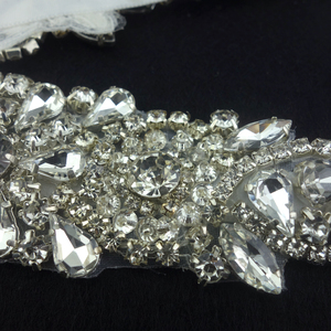 Cinturón con adorno de diamantes de imitación para dama de honor, cinturón de boda de cristal, impresionante, extra largo - Product Image 4
