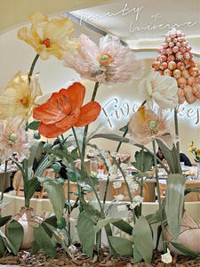 A-93 décor de scène de toile de fond d'événement de fête de mariage décor de fleur d'organza de papier géant artificiel de haute qualité pour le Style de vie de luxe - Product Image 2