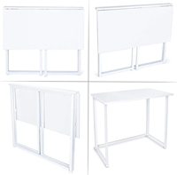 Table d'ordinateur pliable pour salon et chambre à coucher, bureau d'étude peu encombrant, meubles