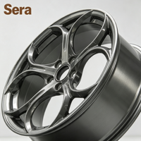 Rueda de Carreras Sera Personalizada de Cinco Radios, Ligera y de Alto Rendimiento, Fabricada en Aleación de Aluminio Forjado 6061t6, 5x98 5x110, 16-20 Pulgadas para Alfa