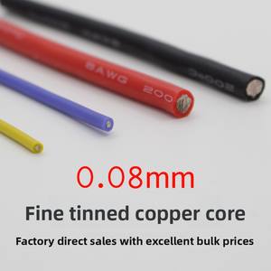 Câble <span class=keywords><strong>électrique</strong></span> HIMNO 2/0 multibrin en caoutchouc silicone souple <span class=keywords><strong>gaine</strong></span> RV 600V IP67, fil de cuivre étamé 22/0 AWG, câblage AWM - Product Image 4