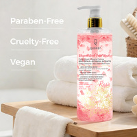 Gel Douche Quaker Personnalisé aux Pétales de Fleurs Naturelles, Nourrissant, Moussant, à Base de Plantes, Eau de Rose, Éclaircissant et Hydratant pour Femmes