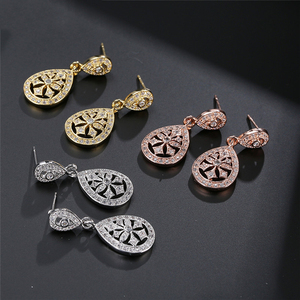 Rakol EP606ล่าสุด18K/หินเพทายสีโรสโกลด์ต่างหู CZ เครื่องประดับเจ้าสาวสำหรับงานแต่งงาน - Product Image 2