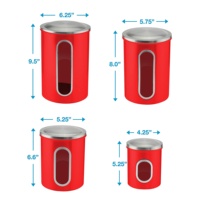 Ensemble de bocaux de stockage hermétiques en acier inoxydable 304 Ensemble de récipients de stockage pour aliments secs pour la cuisine
