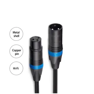 High Quality Hifi Professional Xlr Microphone Audio & Video Wire Cable 3 Pin Core Male Female Bulk Connector for Mic Speaker
