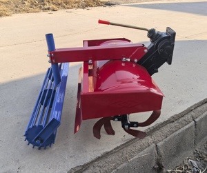 <span class=keywords><strong>Tracteur</strong></span> à chenilles miniature de 12 CV avec moteur diesel + cultivateur rotatif de 90 cm de large + machine à broyer le sol - Product Image 3