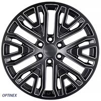 Jantes forgées personnalisées noires brillantes à bords usinés en treillis 18 19 20 21 22 pouces 6x139.7 5x120 5x127 5x130 pour SUV Land Rover