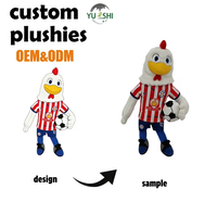 Peluche personnalisée de joueur de football, mascotte d'équipe sportive, jouet en peluche, souvenir de tournoi, cadeau en peluche personnalisé