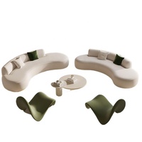 Ensemble Canapé Courbe GEDO Luxe Léger pour Maison, Hall d'Hôtel, Salon de Beauté et Petits Appartements, Forme Spéciale