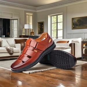 <span class=keywords><strong>Sandali</strong></span> Sportivi Estivi da Uomo Traspiranti e Comodi in Pelle PU Antiscivolo con Punta Chiusa e Chiusura Slip-On per la Spiaggia - Product Image 3