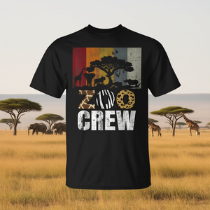 Camiseta retro a juego para la familia con estampado de animales salvajes de Safari Zoo Crew para un día de excursión al zoológico - Product Image 3
