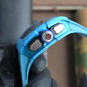 Montre de luxe pour homme, automatique, à chaîne, sportive, en fibre de carbone, de haute qualité, avec miroir saphir, lumineuse, tendance - Product Image 4