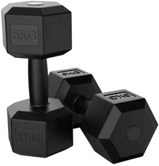 Women's Upper Body Workout Dumbbells Filling with Sand Low Price Home Gym  Dumbbells Plastic Hexagon Cement Dumbbell