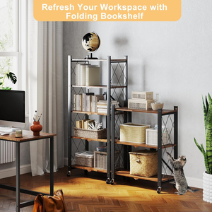 Bán Hàng Cao Khối Lượng 3 Hai Lớp Kim Loại Gấp Lưu Trữ Giá Đa Chức Năng Kệ Sách Cho Văn Phòng Phòng Ngủ Có Thể Gập Lại Và Di Chuyển Lưu Trữ Giá - Product Image 6