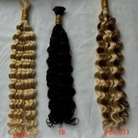 Cheveux humains en vrac Deep Wave pour tressage, sans trame, mèches de cheveux tressées style Boho, 100% brésiliens Afro Kinky, extensions de cheveux en vrac