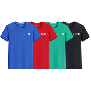 T-shirt de sport élastique à séchage rapide pour homme, coupe ajustée, uni, idéal pour l'impression, la course, la gym, l'entraînement actif et le fitness - Product Image 1