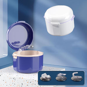 Boîte de Rangement Double Couche pour Appareils Orthodontiques, Gouttières et Prothèses Dentaires – Étui de Nettoyage et Trempage pour Protège-dents – Vente en Gros - Product Image 1