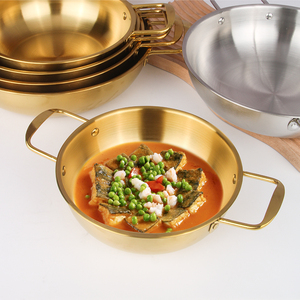 Factory Wholesale Stainless Steel Induction <strong>Paella</strong> <strong>Pans</strong> Korea Style Seafood Frying <strong>Pan</strong> Kitchen Cookware Soup Stock Pots Cooking - Product Image 3