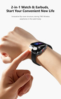 Montre connectée 2-en-1 avec écouteurs, traduction IA, réponse aux appels, écran TFT 1,88 pouces, montre de sport IP68