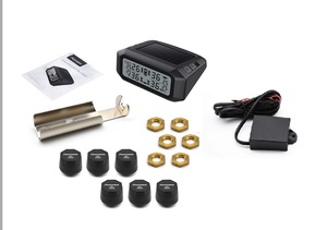 Ô tô Vans <span class=keywords><strong>RV</strong></span> năng lượng mặt trời điện không dây hiển thị áp suất lốp hệ thống giám sát <span class=keywords><strong>TPMS</strong></span> cho 4 6 8 bánh xe - Product Image 6