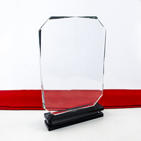 Trophée en cristal transparent K9 vierge en gros, personnalisable avec logo, gravure laser, impression UV, image, avec boîte cadeau, marque HONOR HR-CT107