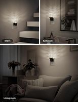 Veilleuses LED ZHILAI à brancher avec capteur, veilleuse de nuit pour chambre à coucher, du crépuscule à l'aube, intensité réglable, en acrylique cristallin pour couloir