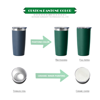 Gobelet isotherme en acier inoxydable personnalisé, vente en gros, mug à café de voyage, 10 oz, 20 oz, thermos, tasse à boisson, gobelet chaud et froid