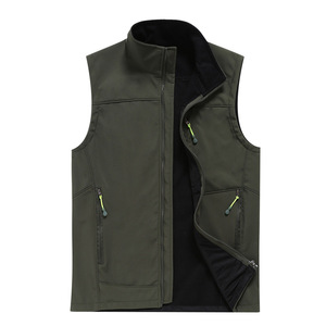 Nuovo Arrivo Gilet Invernale Antivento Senza Maniche Foderato con Cerniera <span class=keywords><strong>in</strong></span> <span class=keywords><strong>Lana</strong></span> da Uomo - Product Image 2
