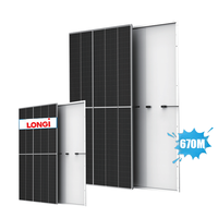Panneau solaire monocristallin bifacial demi-cellule PERC double vitrage LR8-66HYD 630-670W, efficacité 23%, pour toiture BIPV
