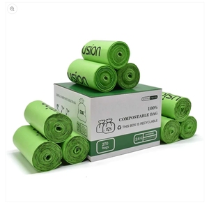 Environmentally Friendly <b>Compostable</b> Biodegradable Dog Poop <b>Bags</b> 1 Roll/15 Pcs Corn Starch Eco-Friendly Sustainable BPI - Product Image 3